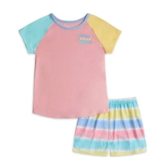 Wonder Nation Other - Wonder Nation Girls Pastel Color Block Pajama Set - M (7/8)